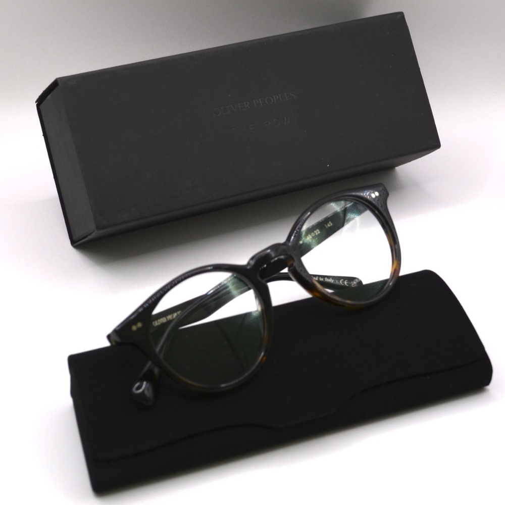 Oliver Peoples OV5459U Romare Eyeglasses 48-22-145 Black Gradient Havana - Picture 6 of 15